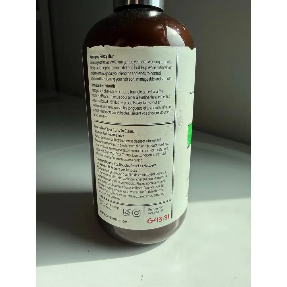 $26 Curlsmith Frizz Control Cleanser Shampoo 12 oz Anti-Frizz Hydrating Vegan